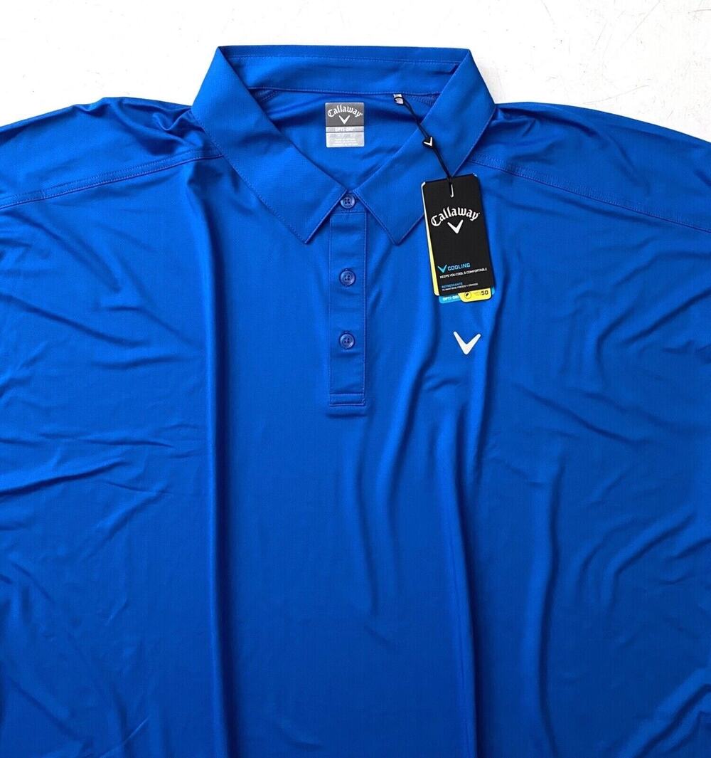 Callaway Nwt Polo Shirt Opti-Dri Cooling Magnetic Blue Large Tall LT